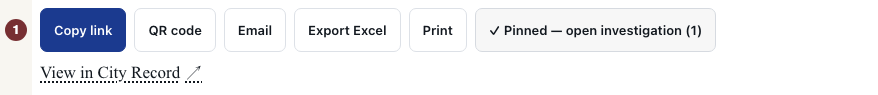 Sous anglè: Pinned confirmation link in the same record action row.