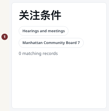 英文原文：关注条件 names the topic and Manhattan Community Board 7.