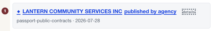 英文原文：Lantern Community Services vendor connection on the Homeless Services agency page.